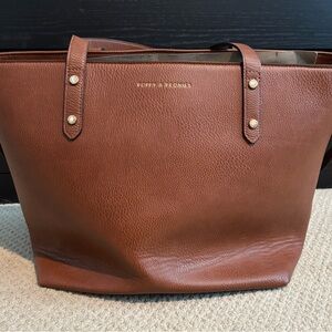 Poppy & Peonies Brown Tote Bag